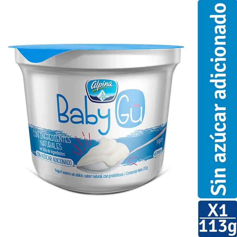 Yogurt Alpina Natural Baby Gu Sabores Surtidos 113 Gr