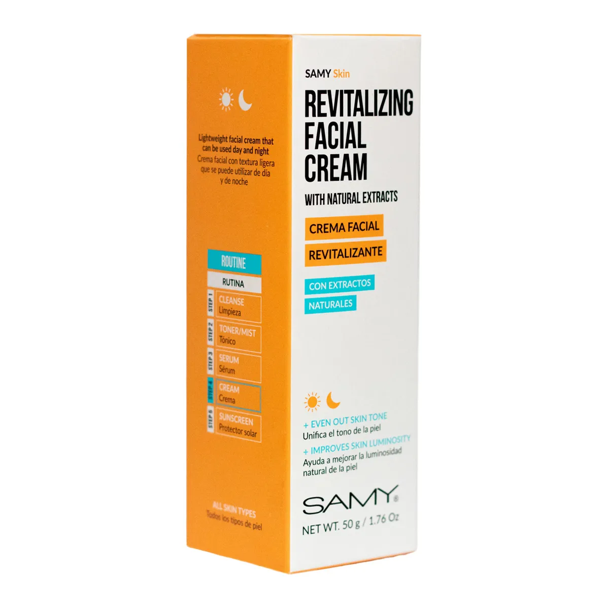 Crema Facial Revitalizante Extracto Natural Dia Y Noche Samy