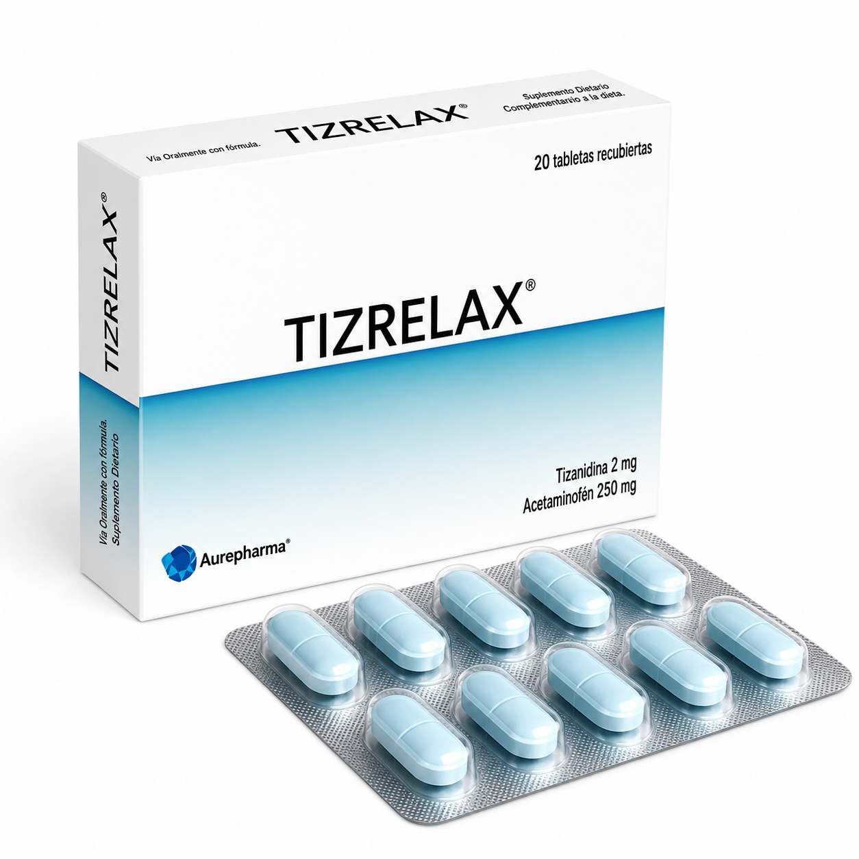 Tizrelax Tizanidina Acetaminofen 2/325 Mg