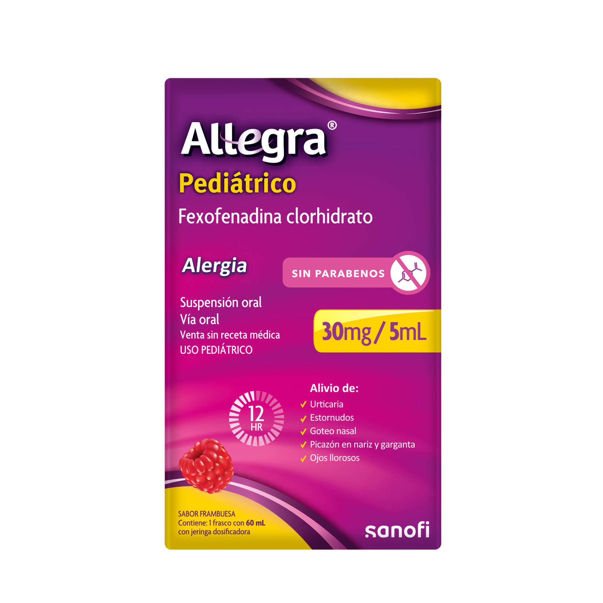 Allegra Pediatrico Fexofenadina Clorhidrato 30 Mg /5 mL