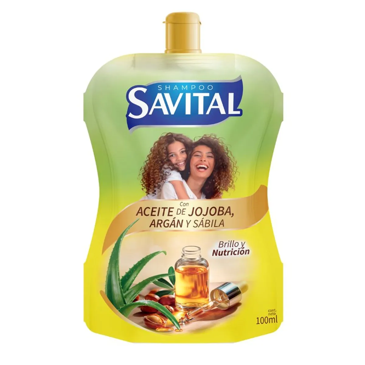 Shampoo Savital Aceite De Jojoba, Argan y Sabila 100 ML