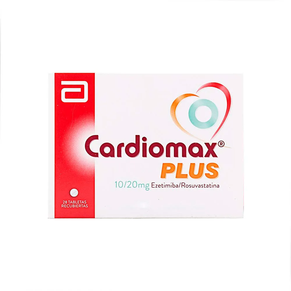 Cardiomax Plus Ezetimiba + Rosuvastatina 10/20 Mg Tabletas Recubiertas