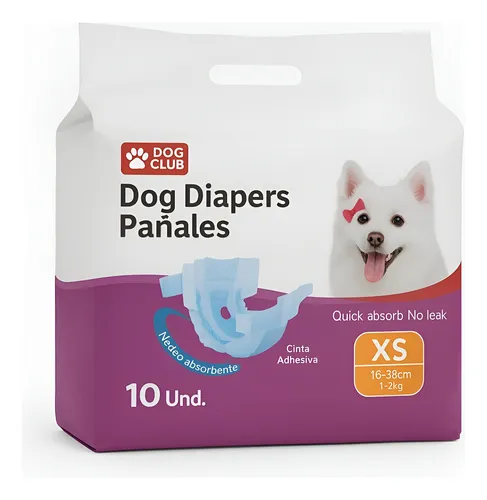 PAÑAL DOG DIAPERS MASCOTA TALLA XS