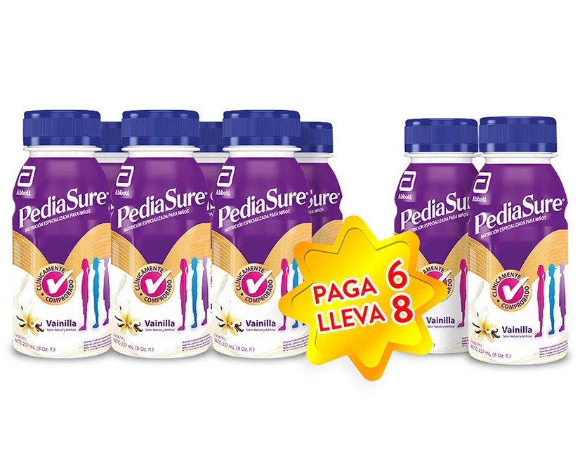 Pediasure Peptigro Nutricion Especializada En Niños Liquido Sabor Vainilla Pague 6 Lleve 8