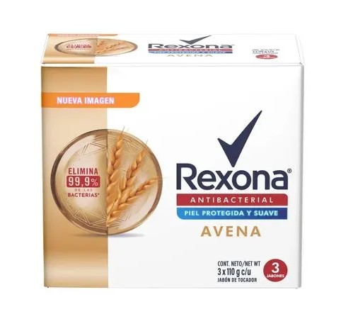JABON REXONA ANTIBAC AVENA 110 GR 3 UNI