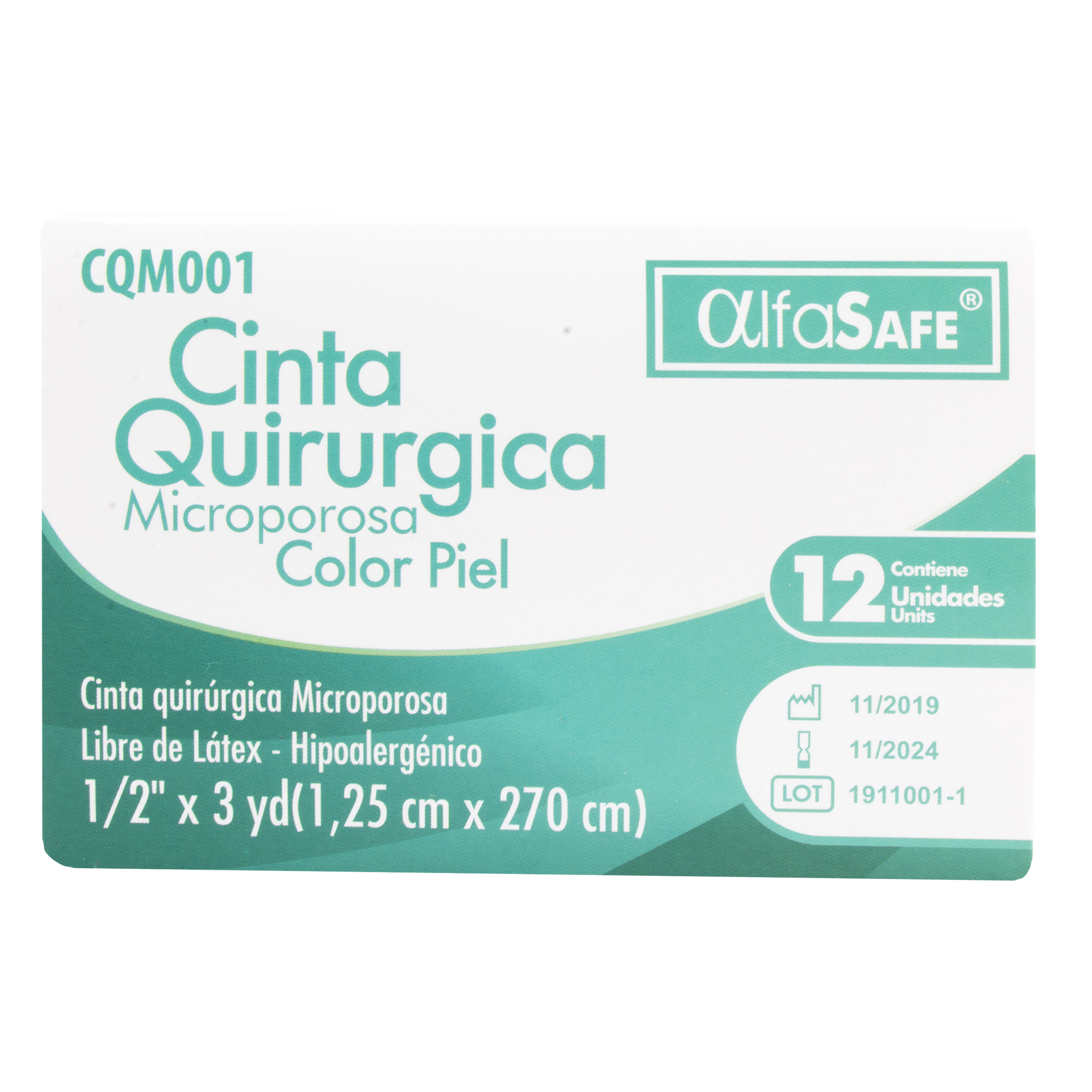 Micropore Color Piel 1 / 2 X 3 Yardas Alfasafe