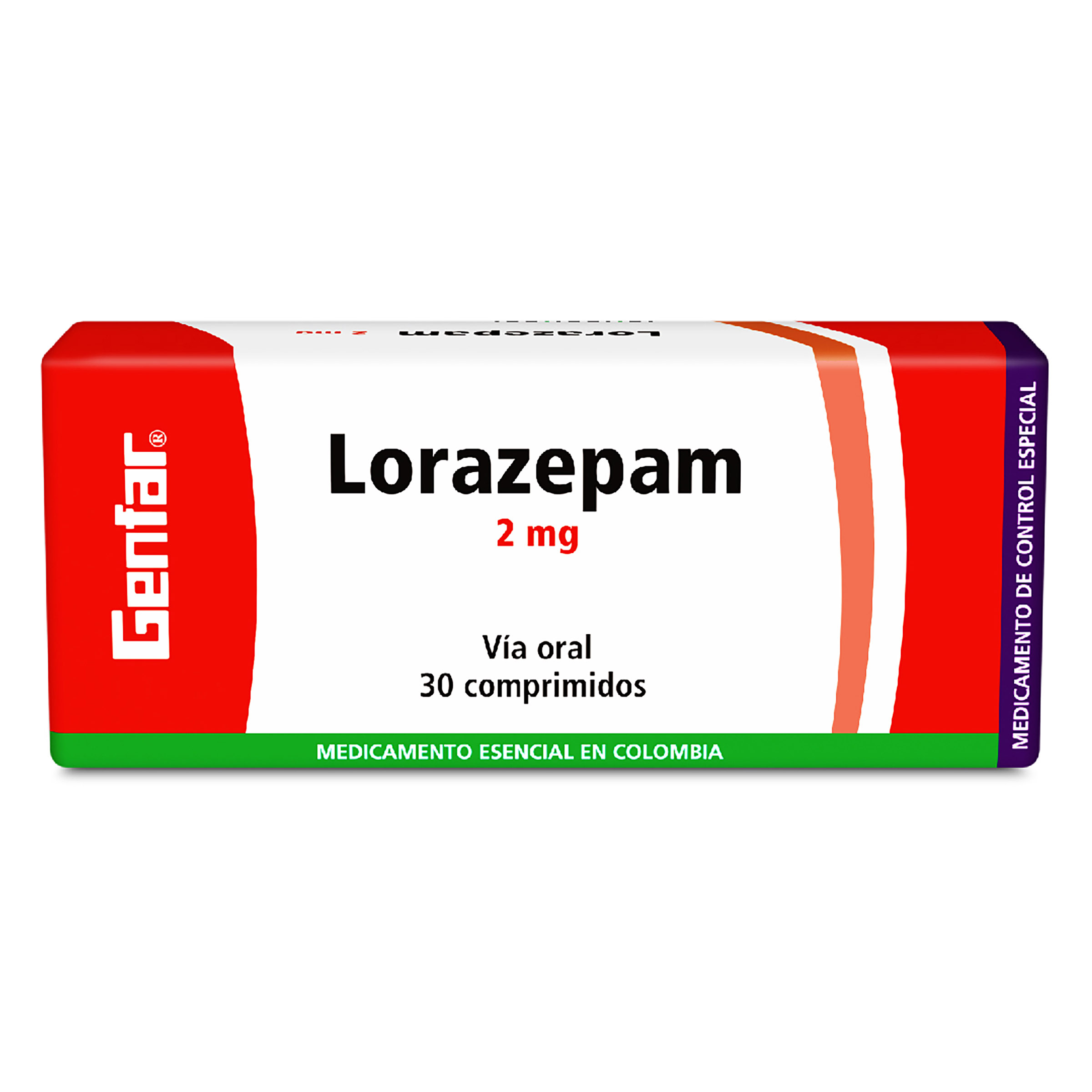 LORAZEPAM 2 MG 30 TABLETAS GF