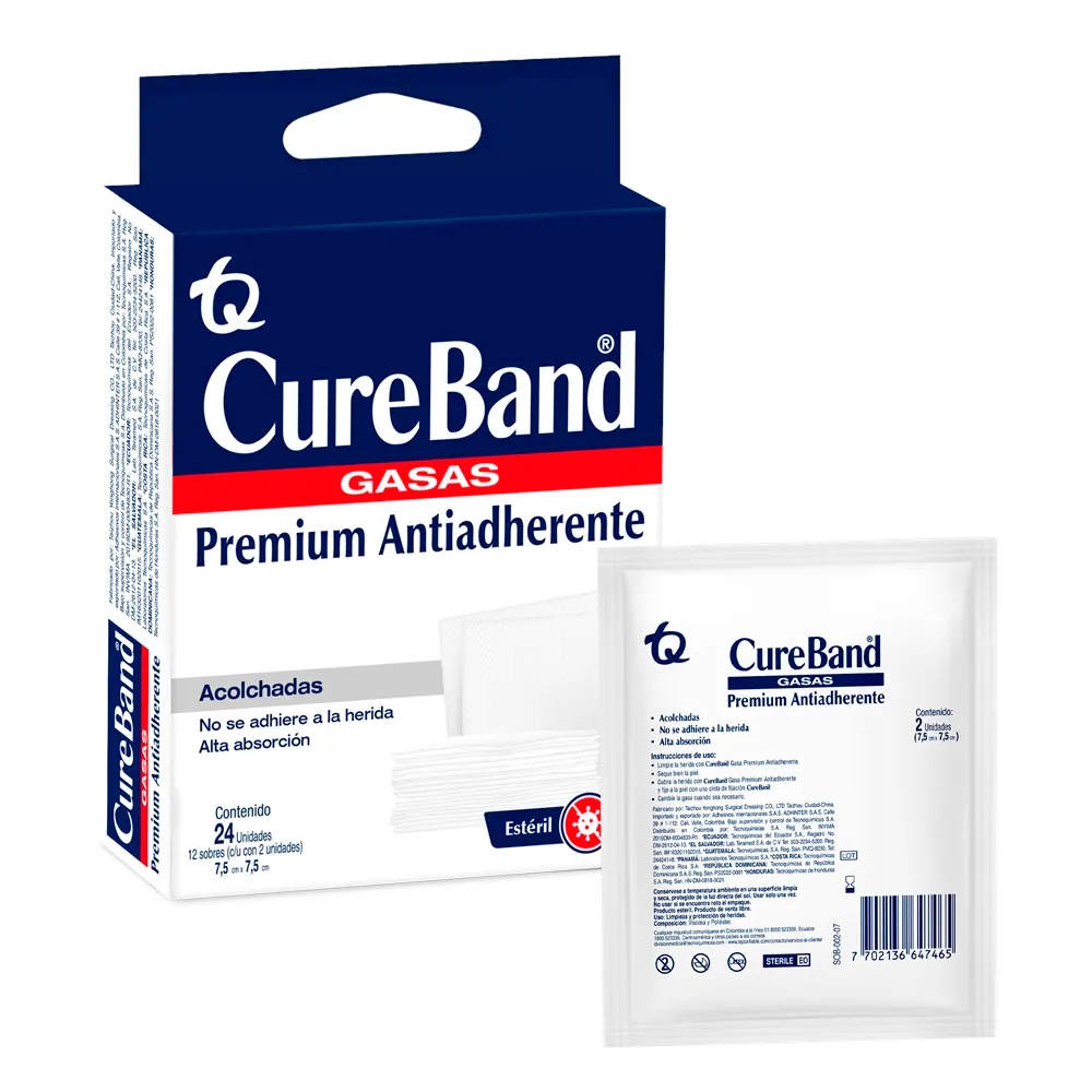 Gasa Premium Antiadherente Acolchadas Cure Band