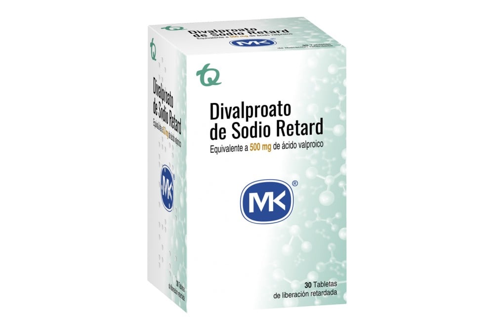 DIVALPROATO DE SODIO RETARD 500 MG 30 TABLETAS MK