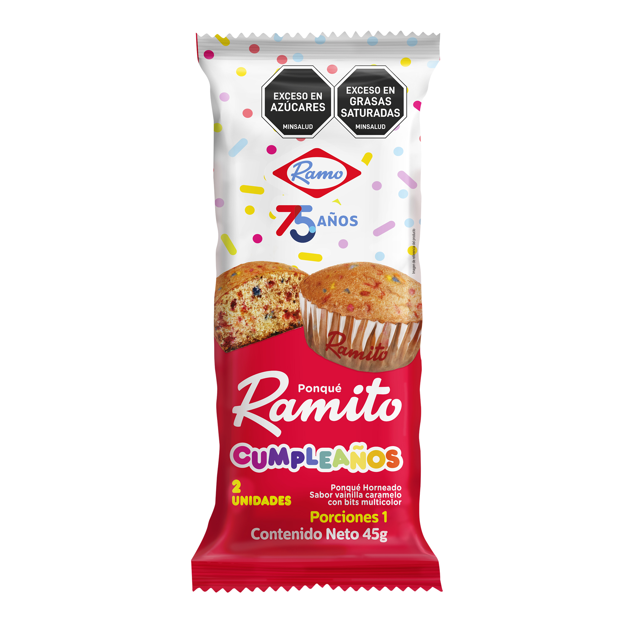 Ponque Ramito Chispas 2 Uni