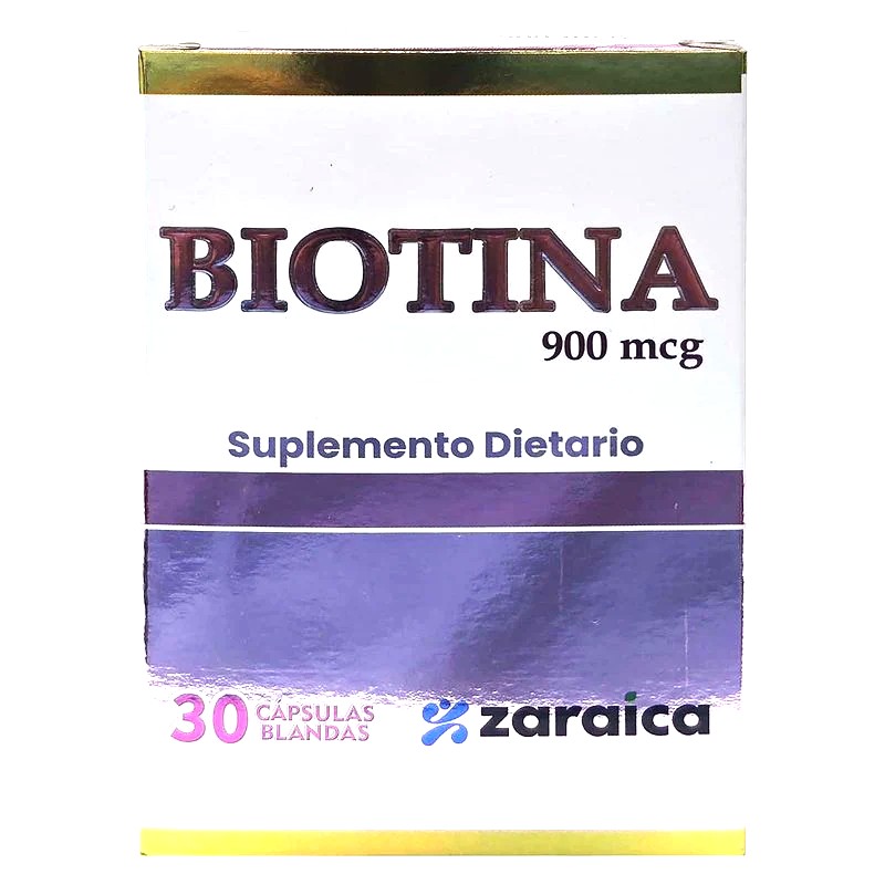 Biotina 900 Mcg Capsulas Blandas Suplemento Dietario