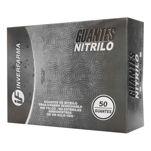 Guante Nitrilo Negro Talla L Inverfarma