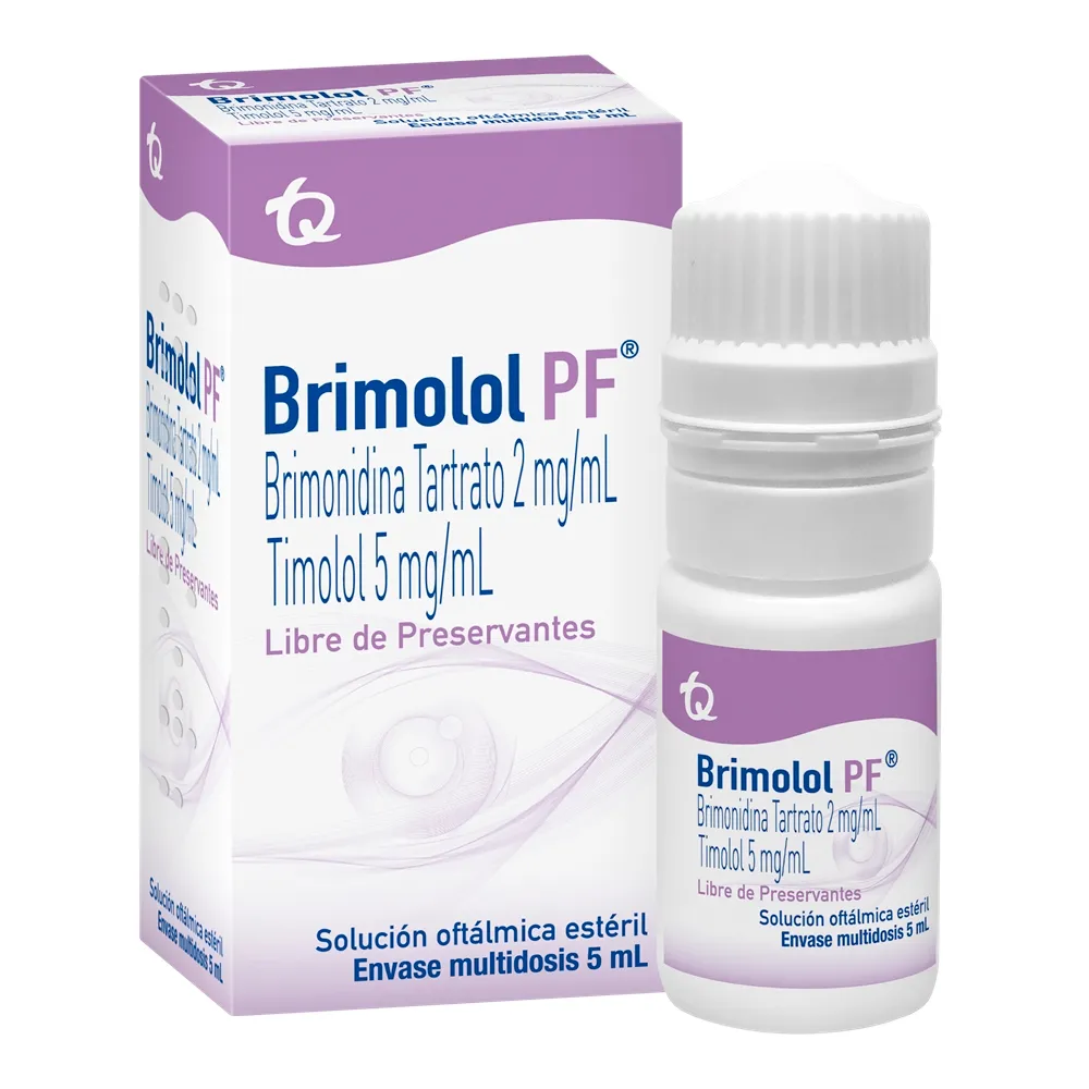 Brimolol PF Brimonidina Tartrato + Timolol 0.2%/0.5% Solución Oftálmica