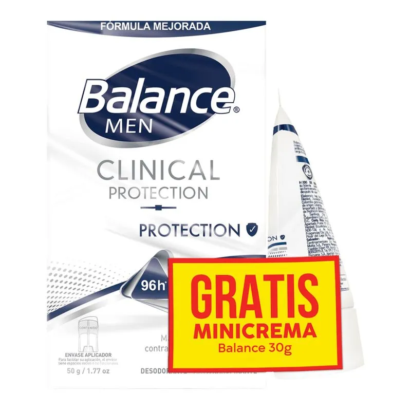 Desodorante Balance Clínical Protección  Men 50 Gr+ Mini 30 Gr