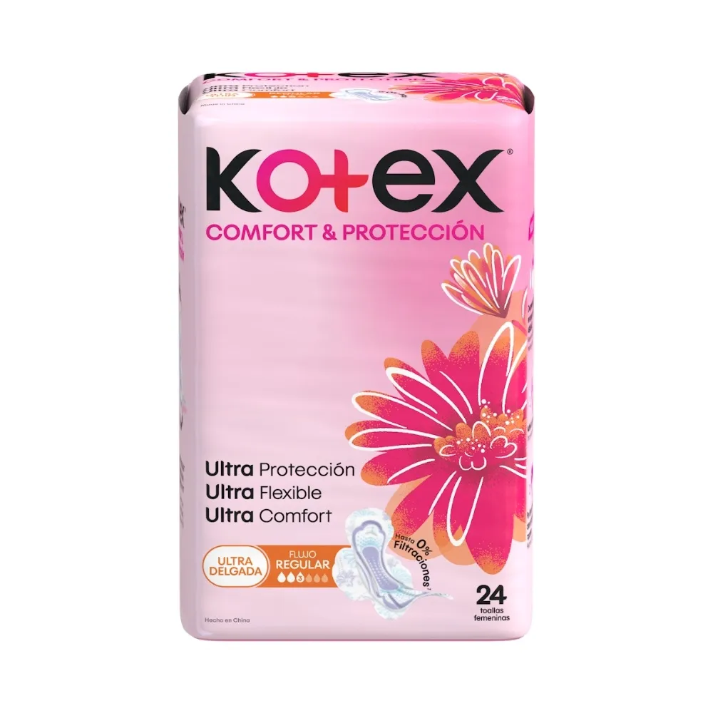 Toallas Kotex Comfort Ultra Delgada 24 Und