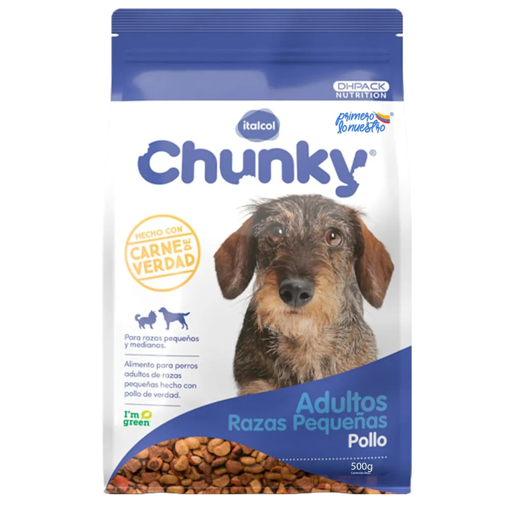 Chunky Cachorros Razas Pequeñas Pollo 500 Kg