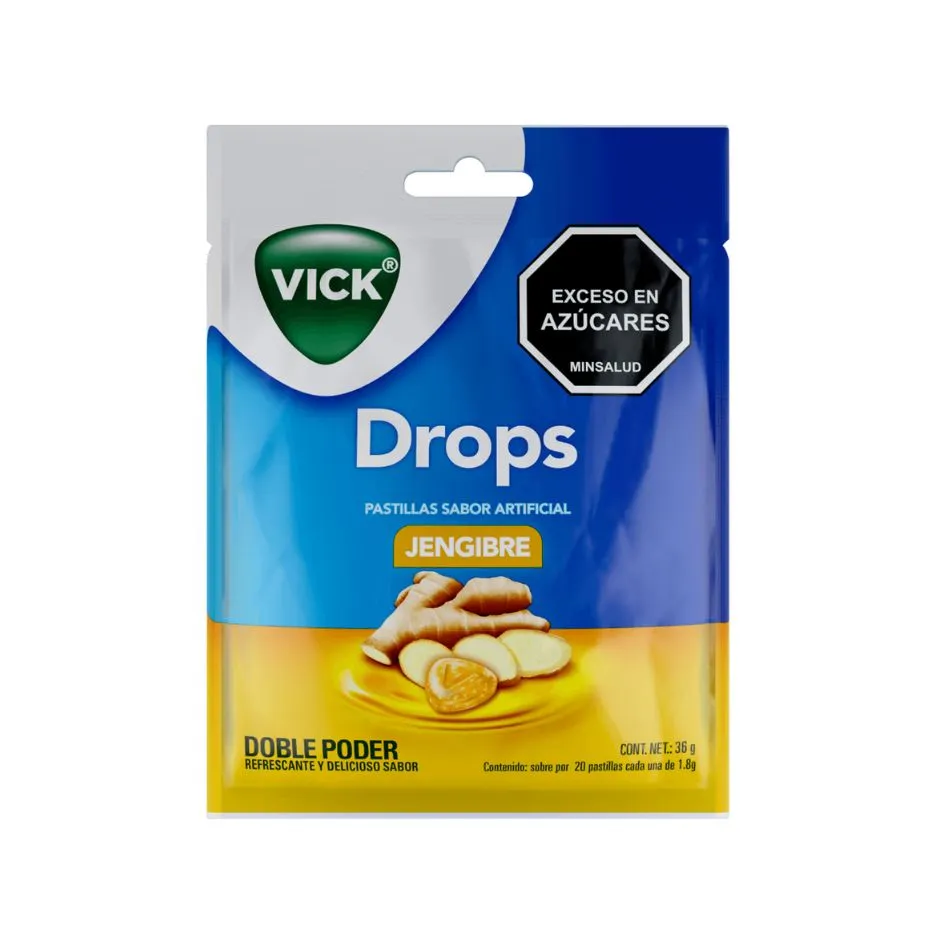 Vick Drops 20 Pasti.5 Sbs Sabor Gengibre