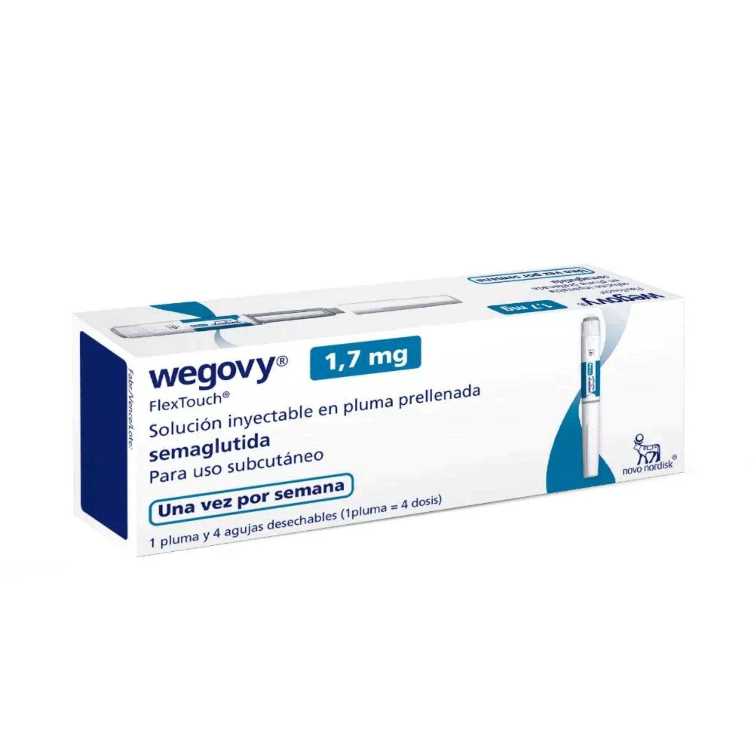 Wegovy 1.7 Mg Semaglutida Solucion Inyectable 4 Dosis