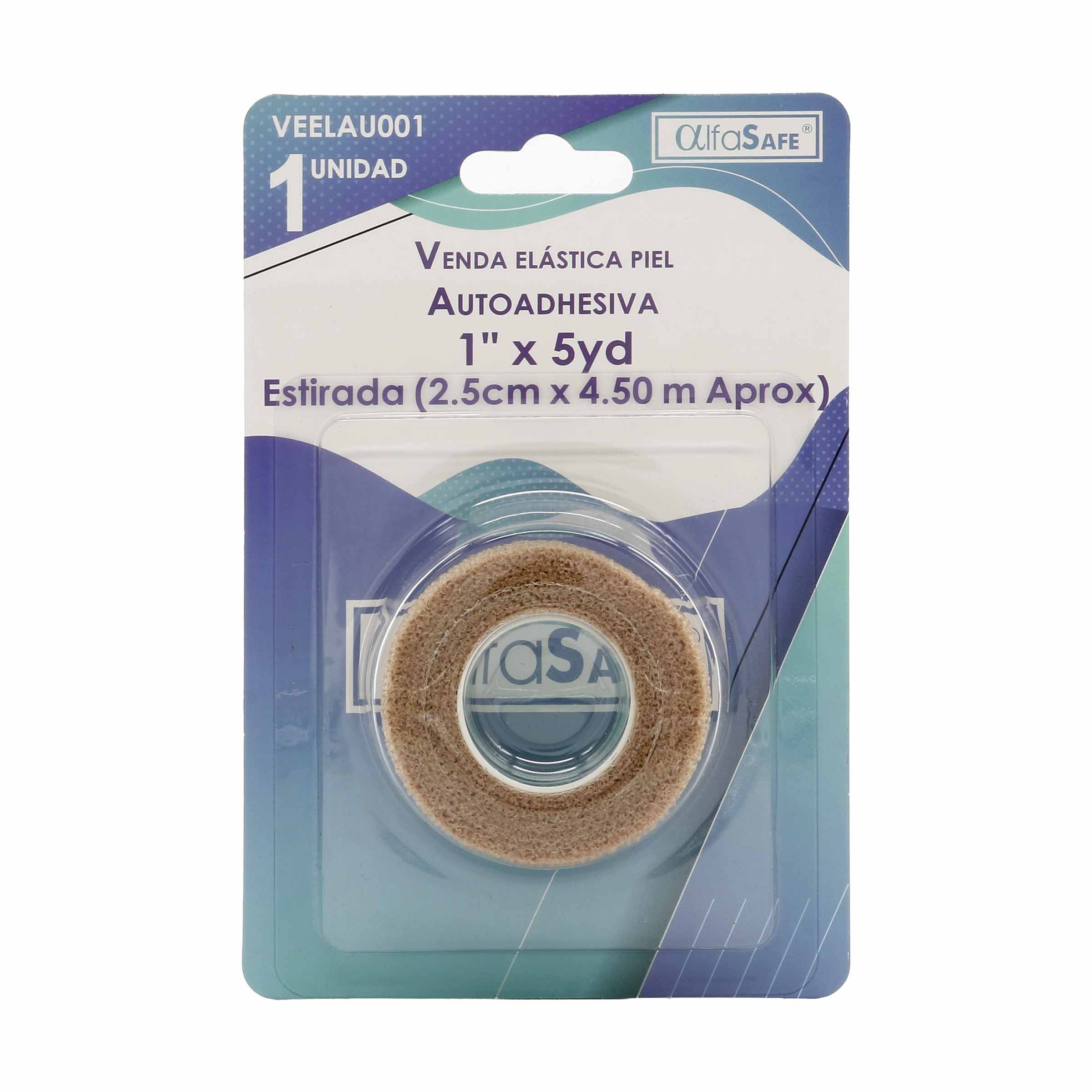 Venda Elastica Autoadhesiva 1 X 5 Color Piel Alfa