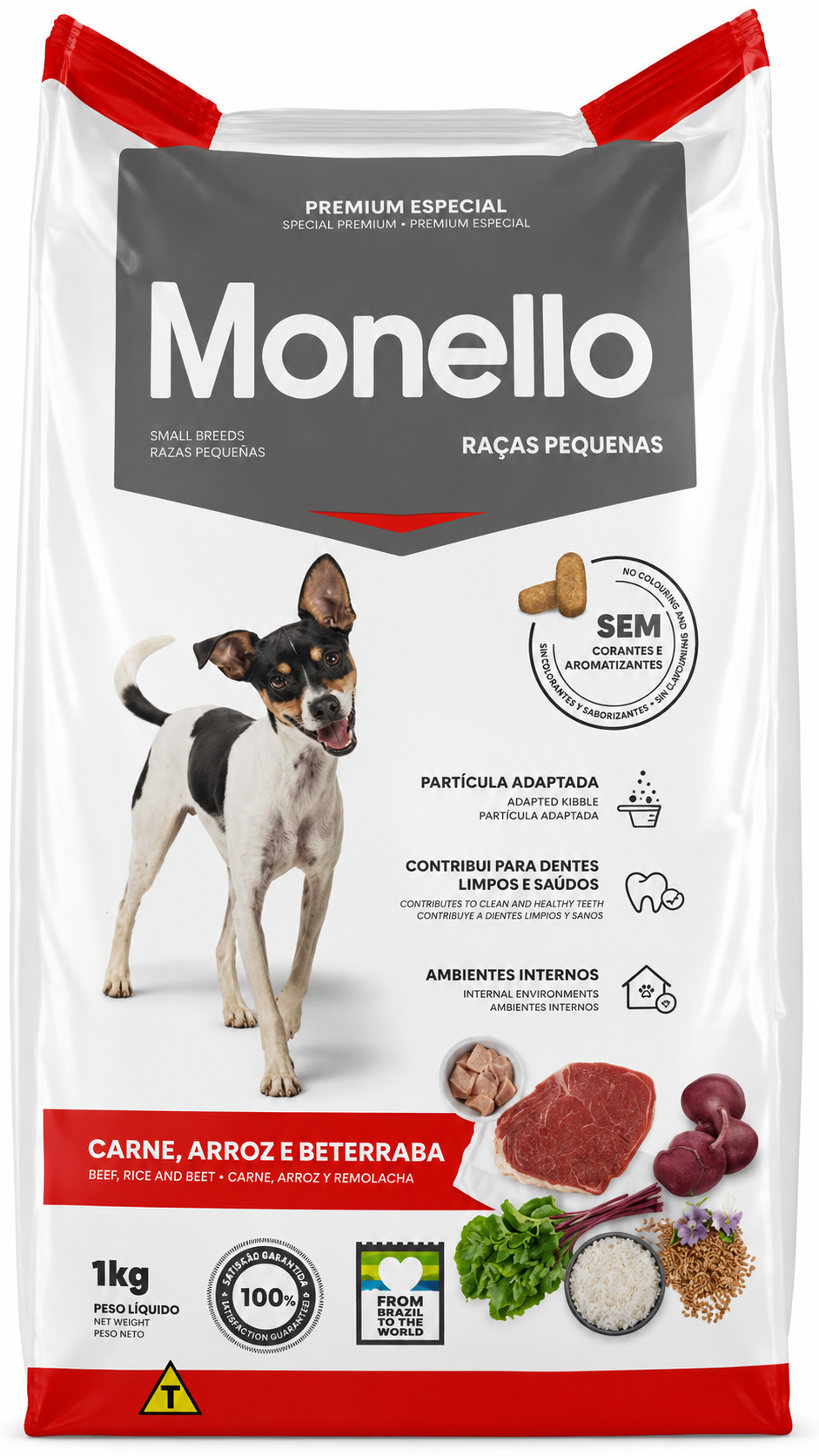 Monello Premium Raza Pequeña Remolacha 1 Kg