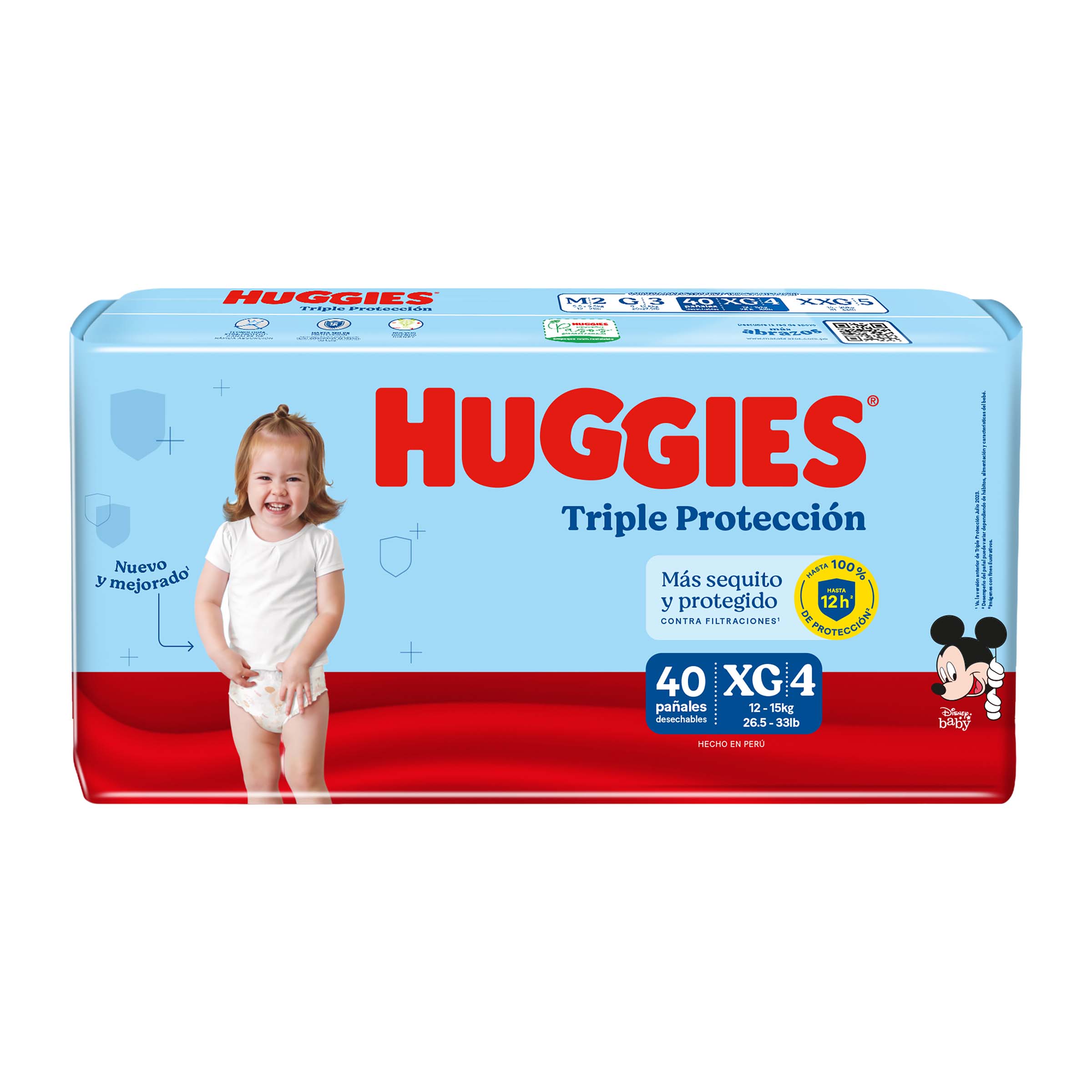 Pañal Huggies Triple Proteccion Etapa 4 Xg