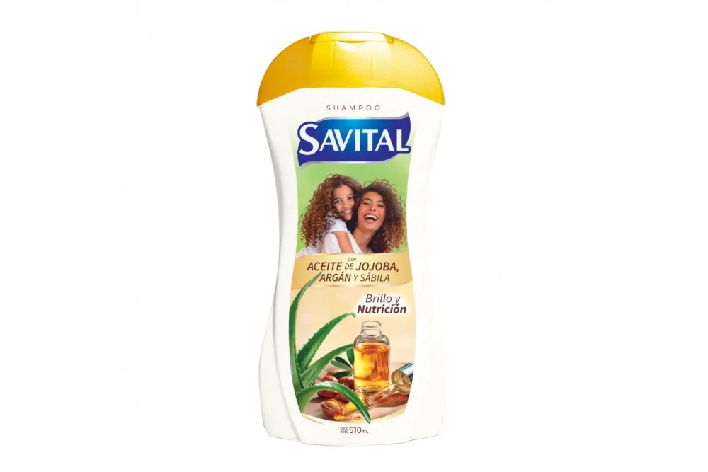 Shampoo Savital Brillo Y Nutricion Con Aceite De Jojoba Argan Y Savila