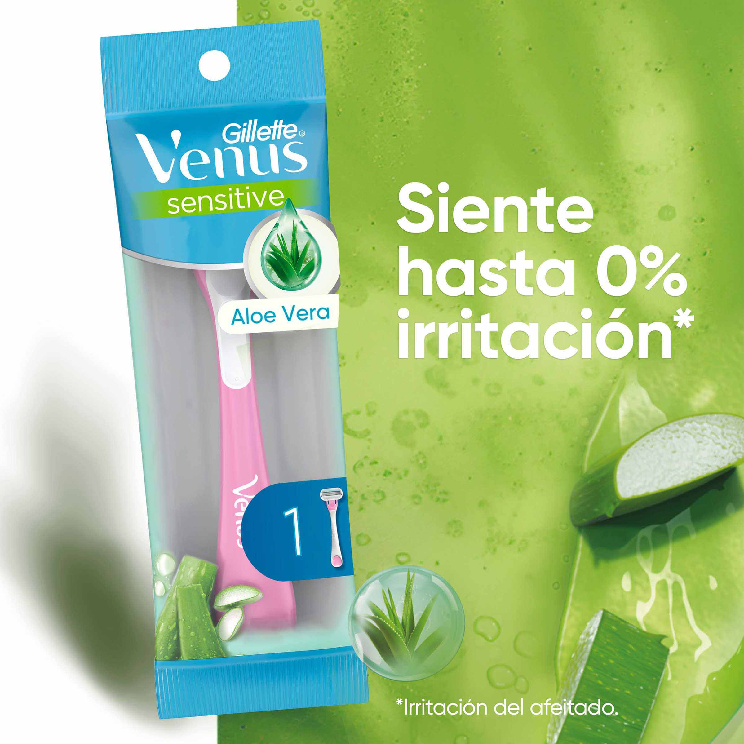 Maquina De Afeitar Gillette Venus Sensitive Aloe Vera
