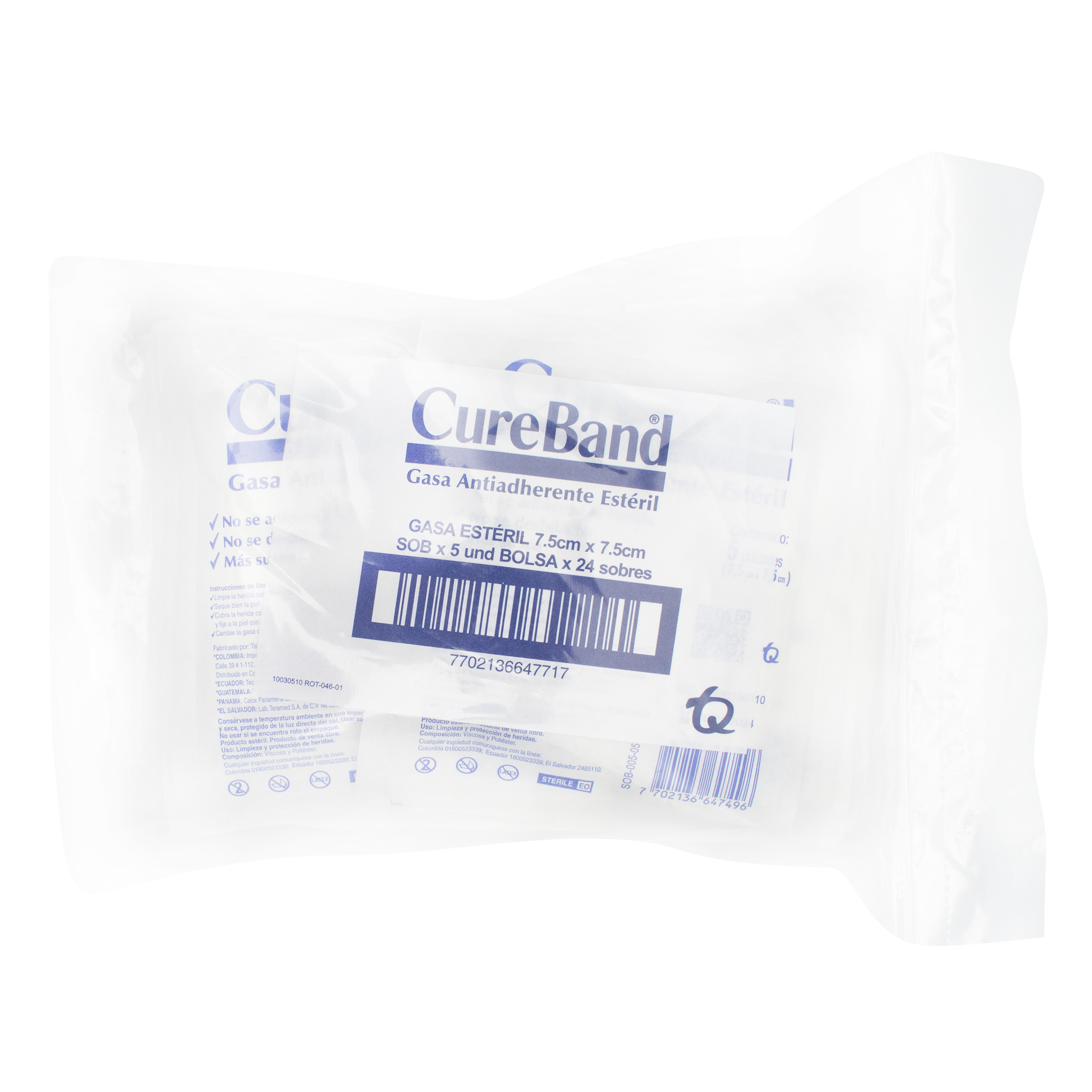 Gasa Cure Band Premium 7.5 X 7.5 Cm
