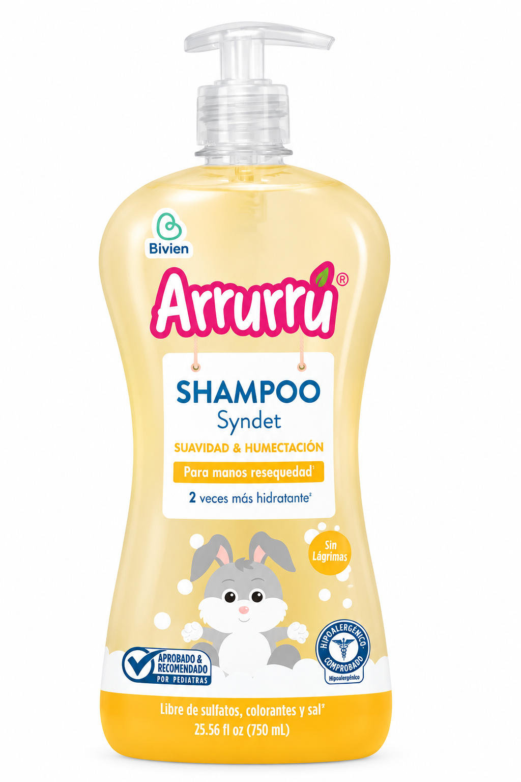Shampoo Arrurru Syndet Suavidad Y Humectacion Amarillo