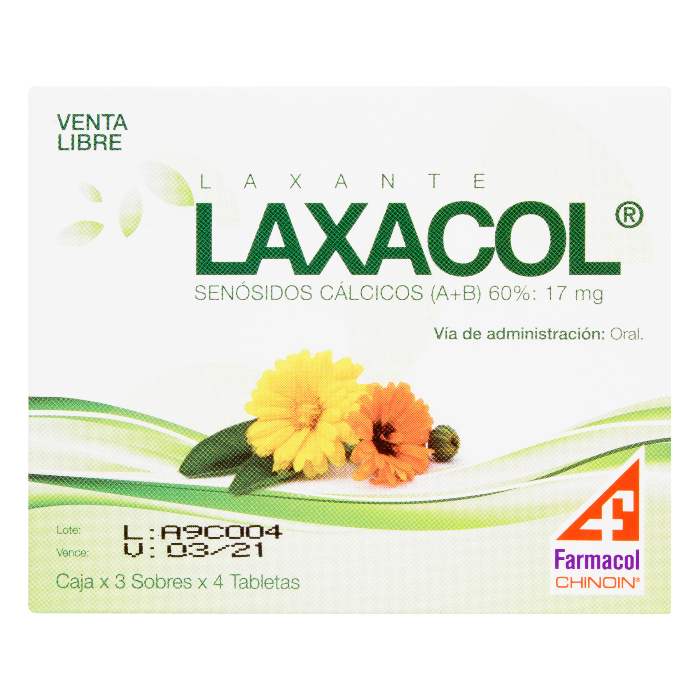 Laxacol Laxante Senosidos Calcicos 17 mg