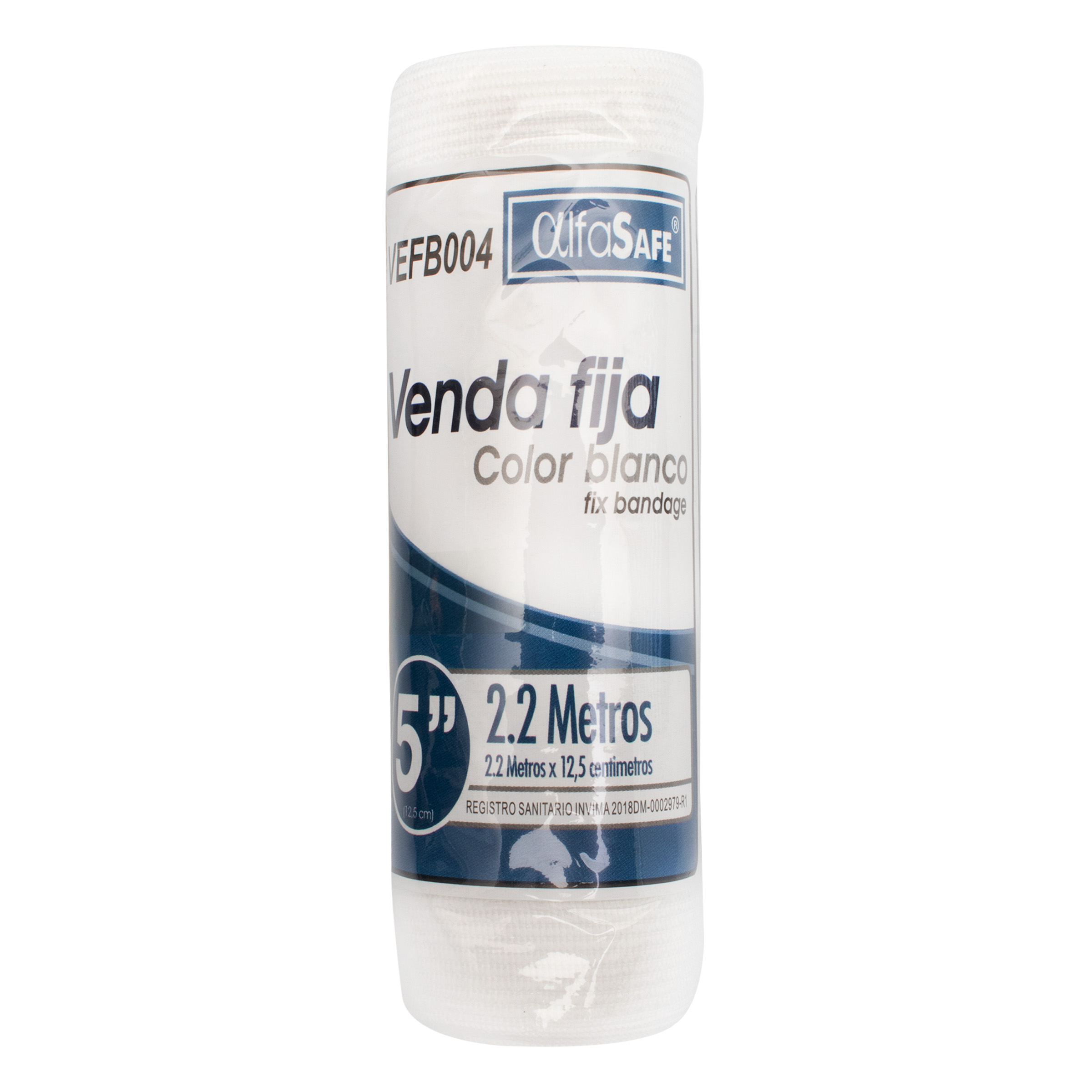 Venda Fija Color Blanco 5" X 2.2 Metros Alfasafe
