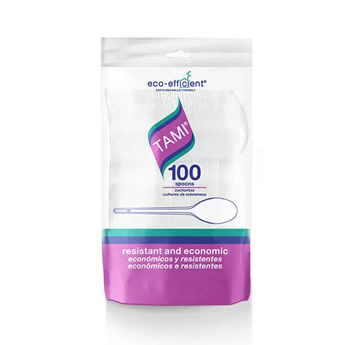 CUCHARA PLASTICA TAMI DULCERA 100 UNI