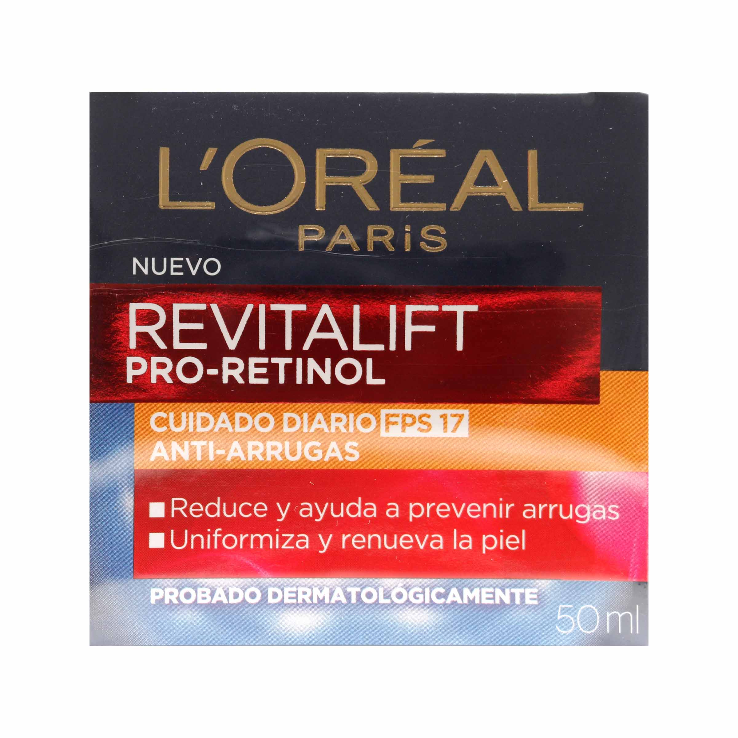 CREMA REVITALIFT PRO-RETINOL ANTIARRUGAS FPS 17 50 ML
