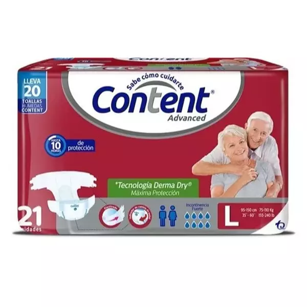 PAÑAL CONTENT ADVANCED L 21 UNI
