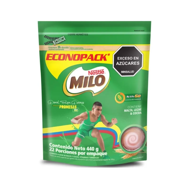 MILO ACTIV-GO MALTA Y COCOA DOYPACK 440 GR