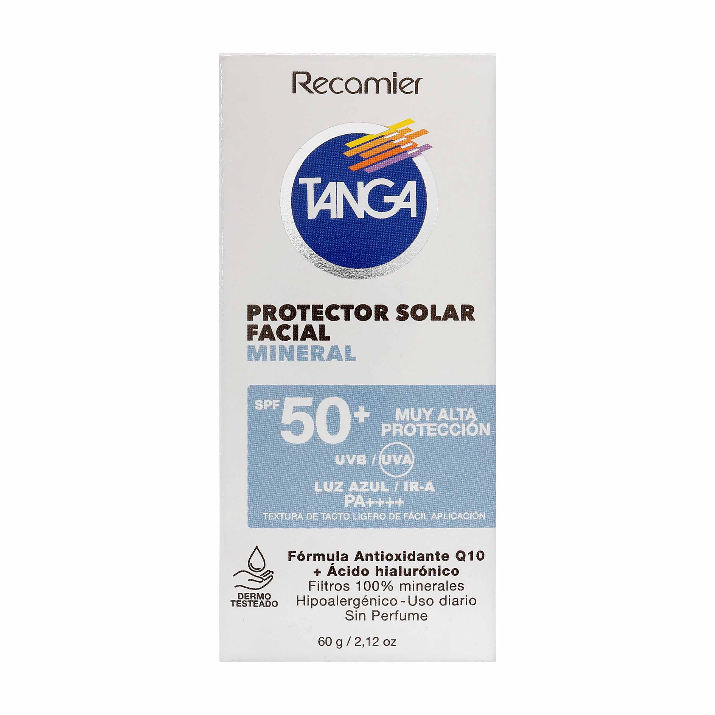 BLOQUEADOR MINERAL TANGA SPF 50 FACIAL 60 ML