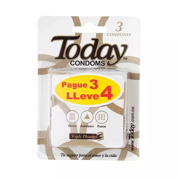 PRESERVATIVO  TODAY TRIPLE PLACER PG 3 LL 4