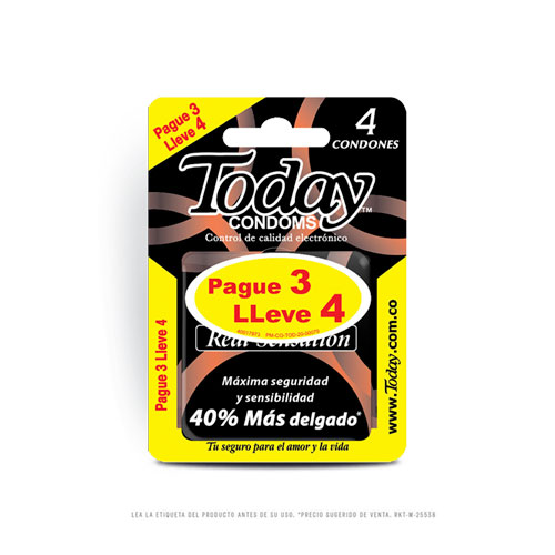 PRESERVATIVO TODAY REAL SENSATION PG 3 LL 4