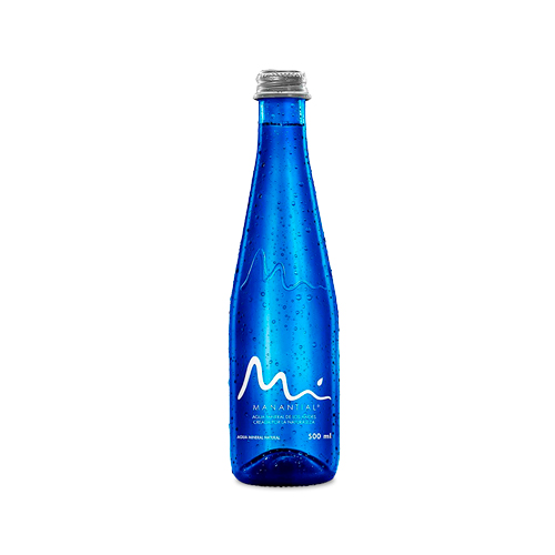 AGUA BOTELLA NATURAL MANANTIAL 500 ML (VIDRIO)