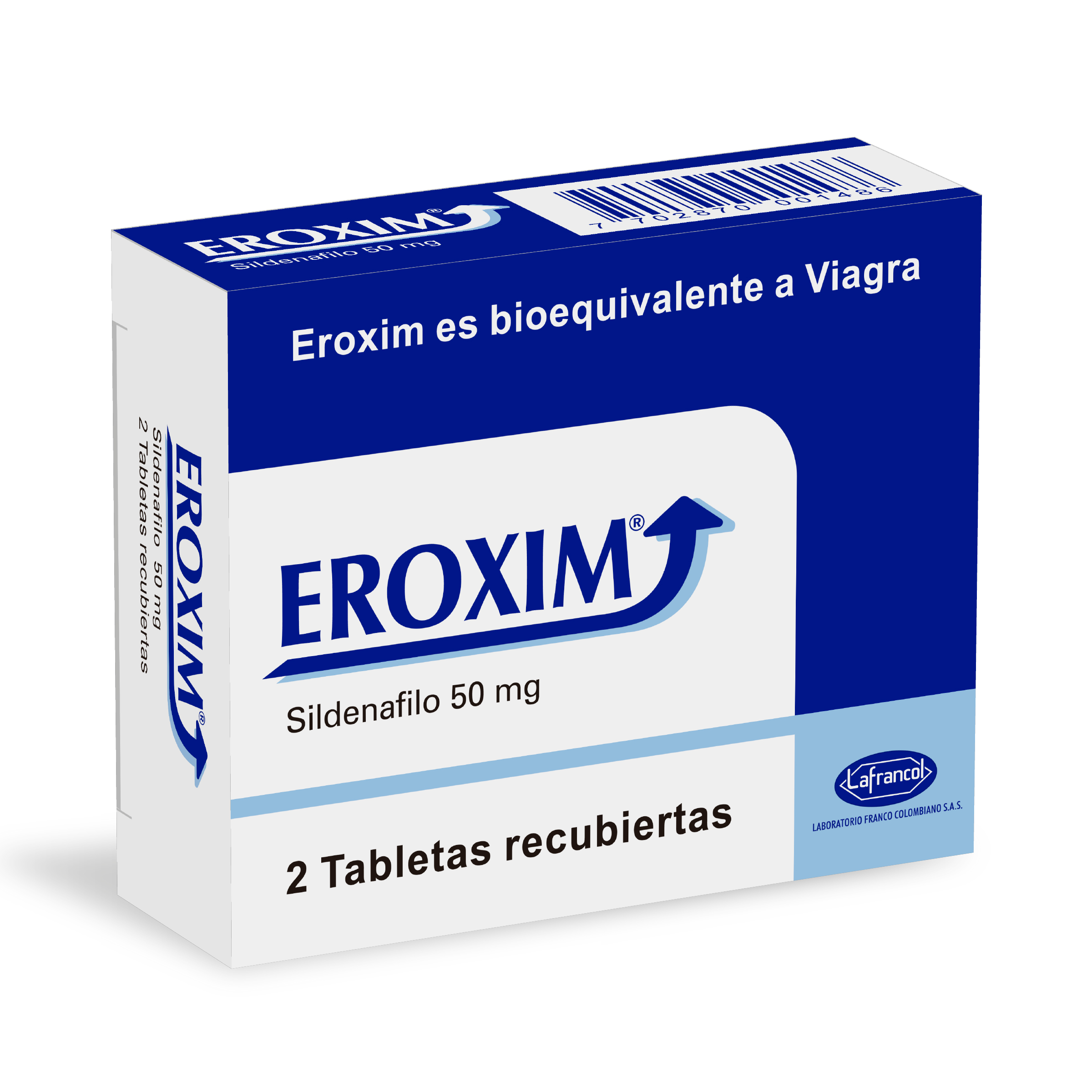 Eroxim Sildenafilo 50 Mg Tabletas Recubiertas