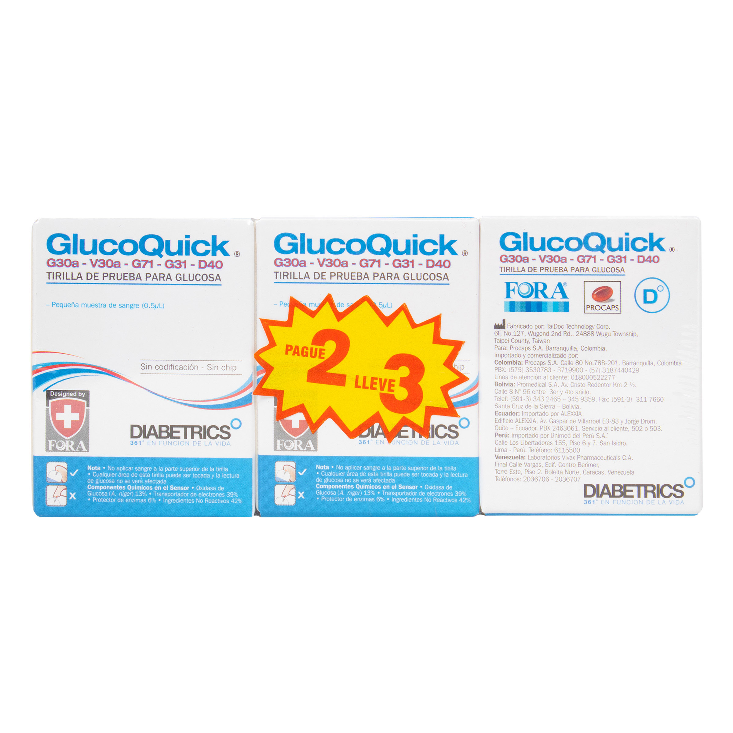 TIRAS GLUCLOQUICK PG 2 LL 3 OFERTA
