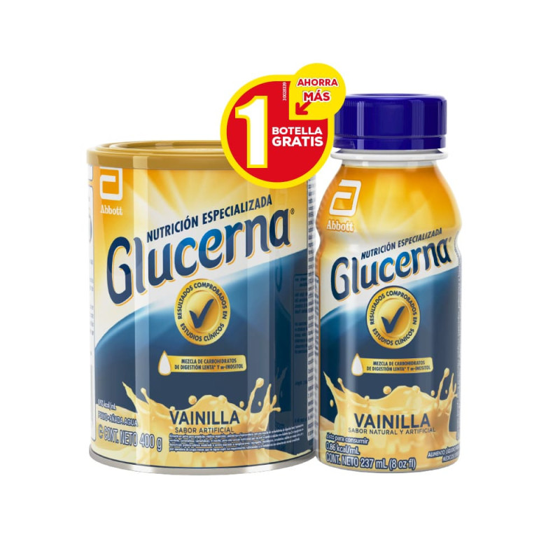 GLUCERNA VAINILLA 400 GR + GLUCERNA RPB 237 ML