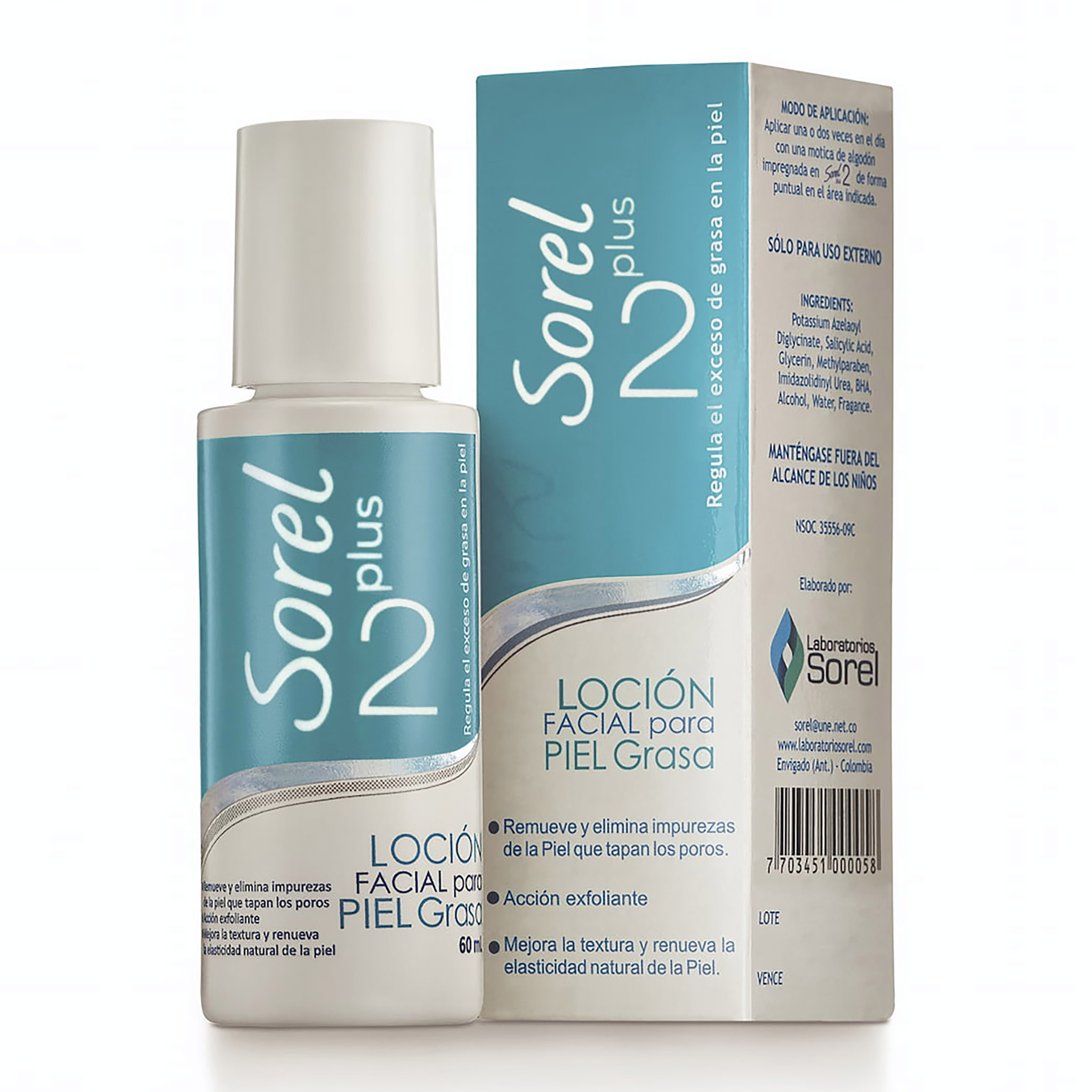 SOREL LOCION PLUS 2 FACIAL 60 ML