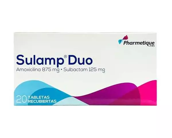 SULAMP DUO 875 MG 20 TAB