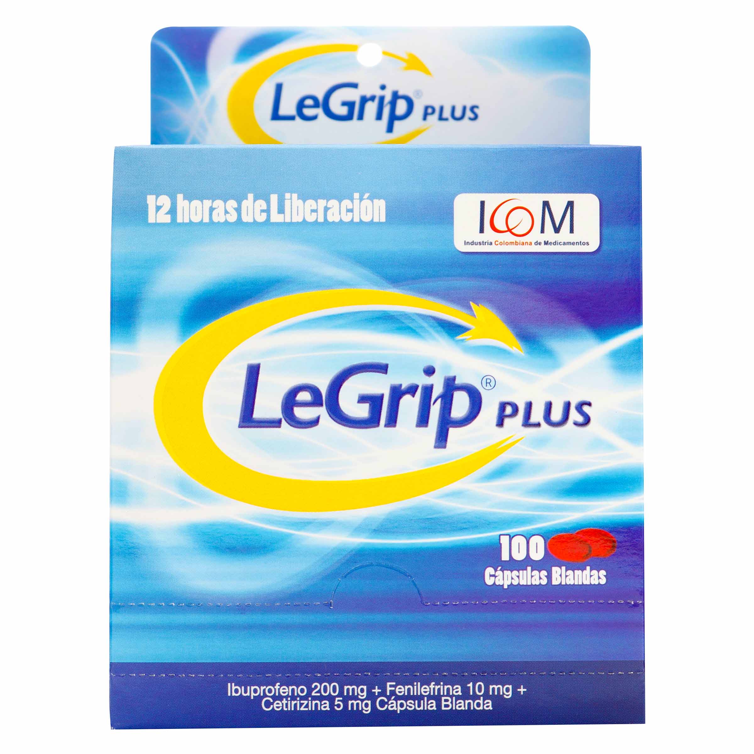 Legrip Plus Ibuprofeno + Fenilefrina + Cetirizina 200/10/5 Mg Capsulas Blandas
