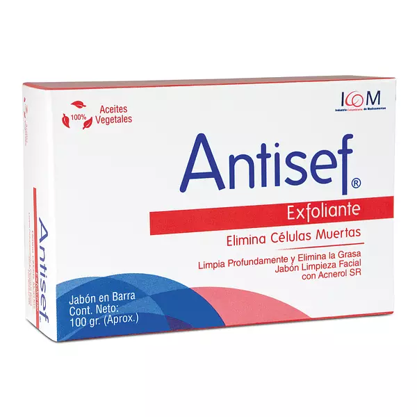 JABON ANTI ACNE ANTISEF EXFOLIANTE ICOM