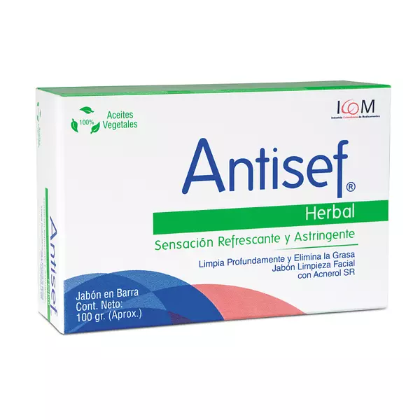 JABON ANTIACNE ANTISEF HERBAL ICOM