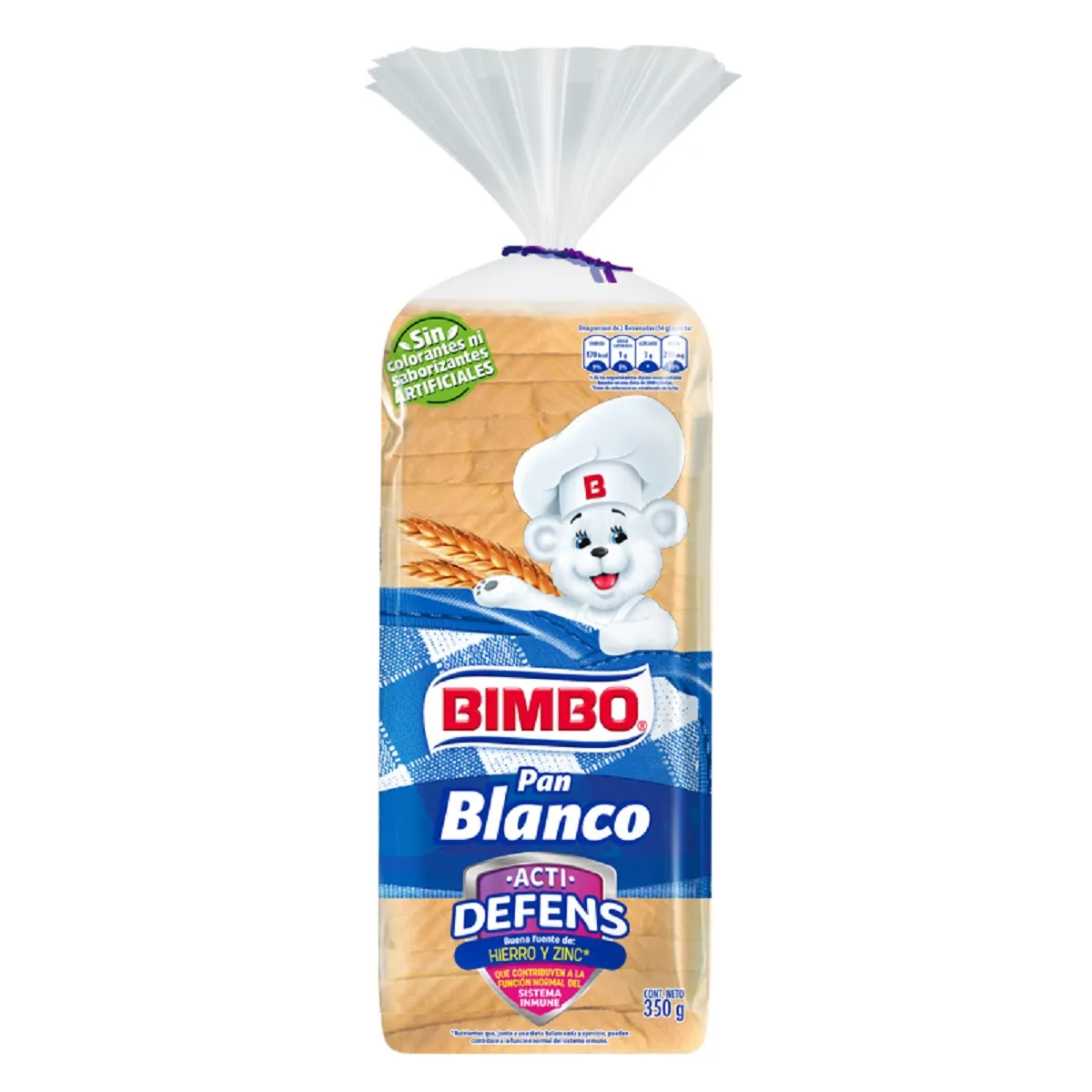 Pan Tajado Blanco Suave Y Esponjoso 350 Gr
