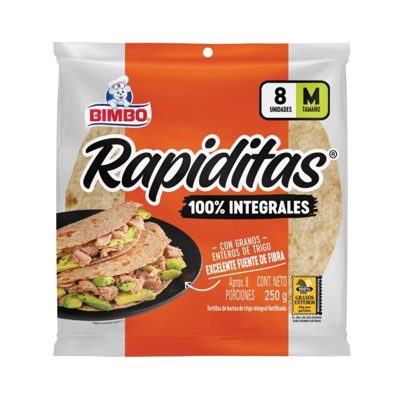 TORTILLA INTEGRAL RAPIDISIMA 250 GR