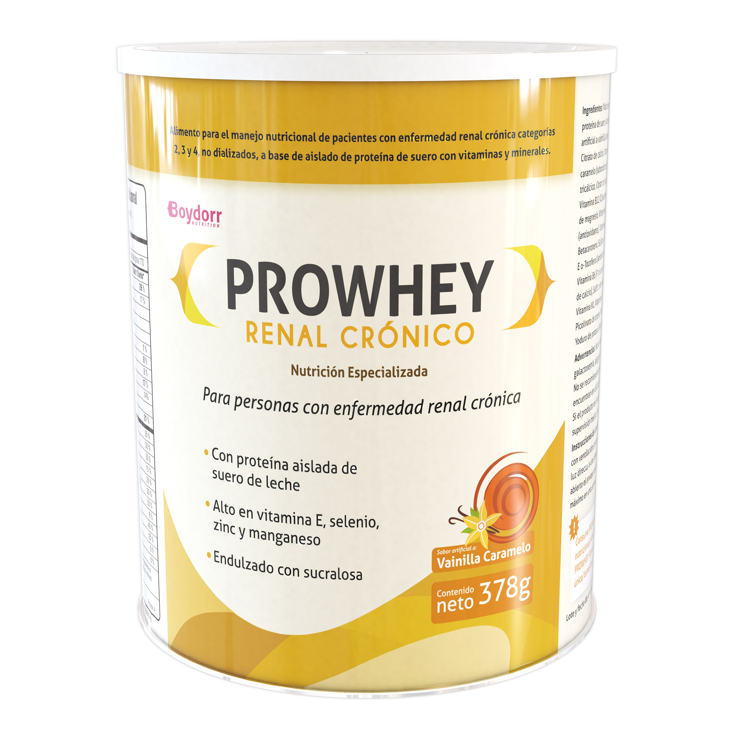 Prowhey Renal Cronico Nutricion Especializada Sabor Vainilla Caramelo